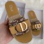 Dior Oblique CD Bow Canvas Espadrilles Slipper Sandals Brown 2020