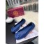 Tory Burch Minnie Travel Ballet Flats in Soft Napa Leather Roayl Blue