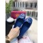 Tory Burch Minnie Travel Ballet Flats in Soft Napa Leather Roayl Blue