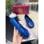 Tory Burch Minnie Travel Ballet Flats in Soft Napa Leather Blue