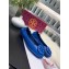 Tory Burch Minnie Travel Ballet Flats in Soft Napa Leather Blue