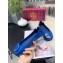 Tory Burch Minnie Travel Ballet Flats in Soft Napa Leather Blue