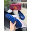 Tory Burch Minnie Travel Ballet Flats in Soft Napa Leather Blue