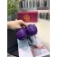 Tory Burch Minnie Travel Ballet Flats in Soft Napa Leather Purple