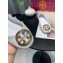 Tory Burch Minnie Travel Ballet Flats in Soft Napa Leather White/Gold