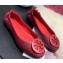 Tory Burch Minnie Travel Ballet Flats in Soft Napa Leather Burgundy/Red