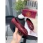 Tory Burch Minnie Travel Ballet Flats in Soft Napa Leather Burgundy