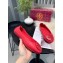Tory Burch Minnie Travel Ballet Flats in Soft Napa Leather Melon Red