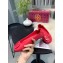 Tory Burch Minnie Travel Ballet Flats in Soft Napa Leather Melon Red