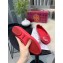 Tory Burch Minnie Travel Ballet Flats in Soft Napa Leather Melon Red