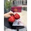 Tory Burch Minnie Travel Ballet Flats in Soft Napa Leather Red