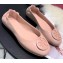 Tory Burch Minnie Travel Ballet Flats in Soft Napa Leather Nude Pink