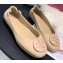 Tory Burch Minnie Travel Ballet Flats in Soft Napa Leather Beige