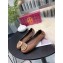 Tory Burch Minnie Travel Ballet Flats in Soft Napa Leather Brown/Gold