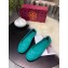 Tory Burch Minnie Travel Ballet Flats in Soft Napa Leather Lake Green