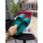 Tory Burch Minnie Travel Ballet Flats in Soft Napa Leather Lake Green