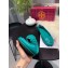 Tory Burch Minnie Travel Ballet Flats in Soft Napa Leather Lake Green