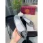 Tory Burch Minnie Travel Ballet Flats in Soft Napa Leather Crinkled Silver