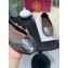Tory Burch Minnie Travel Ballet Flats in Soft Napa Leather Crinkled Gun Color