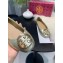 Tory Burch Minnie Travel Ballet Flats in Soft Napa Leather Crinkled Gold
