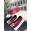Tory Burch Minnie Travel Ballet Flats in Soft Quilted Napa Leather Burgundy