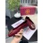 Tory Burch Minnie Travel Ballet Flats in Soft Quilted Napa Leather Burgundy