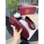 Tory Burch Minnie Travel Ballet Flats in Soft Quilted Napa Leather Burgundy