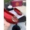 Tory Burch Minnie Travel Ballet Flats in Soft Quilted Napa Leather Red