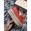 Gucci Leather Platform Espadrilles Red With Double G 2020