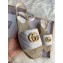 Gucci Leather Platform 5.5cm Espadrilles Sandals White With Double G 2020