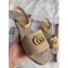 Gucci Leather Platform 5.5cm Espadrilles Sandals Nude With Double G 2020
