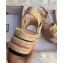 Gucci Leather Platform 5.5cm Espadrilles Sandals Nude With Double G 2020