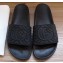 Gucci Matelassé Quilted GG Rubber Slide Sandals Black 2020