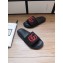 Gucci Matelassé Quilted GG Rubber Slide Sandals Black/Red 2020