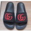 Gucci Matelassé Quilted GG Rubber Slide Sandals Black/Red 2020