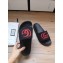 Gucci Matelassé Quilted GG Rubber Slide Sandals Black/Red 2020