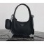 Prada Re-Edition 1995 Nylon Mini Hobo Bag 1BC114 Black 2020