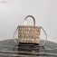 Prada Embossed Nylon Tote Bag 1BG321 Beige 2020