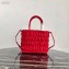 Prada Embossed Nylon Tote Bag 1BG321 Red 2020