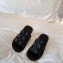 Louis Vuitton Monogram-embroidered Satin Homey Flat Mules Black 2020