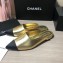 Chanel Lambskin and Satin Slippers Metallic Gold/Black 2020