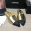 Chanel Lambskin and Satin Slippers Metallic Gold/Black 2020