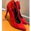 Louis Vuitton Heel 10cm Call Back Pumps Suede Red 2020