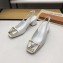 Louis Vuitton Heel 5.5cm Square LV Initials Madeleine Slingback Pumps Patent White 2020