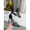 Louis Vuitton Heel 10cm Crystals Call Back Sandals Suede Black 2020