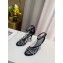 Louis Vuitton Heel 10cm Crystals Call Back Sandals Suede Black 2020