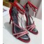 Louis Vuitton Heel 10cm Crystals Call Back Sandals Suede Red 2020
