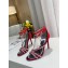 Louis Vuitton Heel 10cm Crystals Call Back Sandals Suede Red 2020