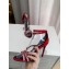 Louis Vuitton Heel 10cm Crystals Call Back Sandals Suede Red 2020
