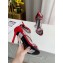 Louis Vuitton Heel 10cm Crystals Call Back Sandals Suede Red 2020